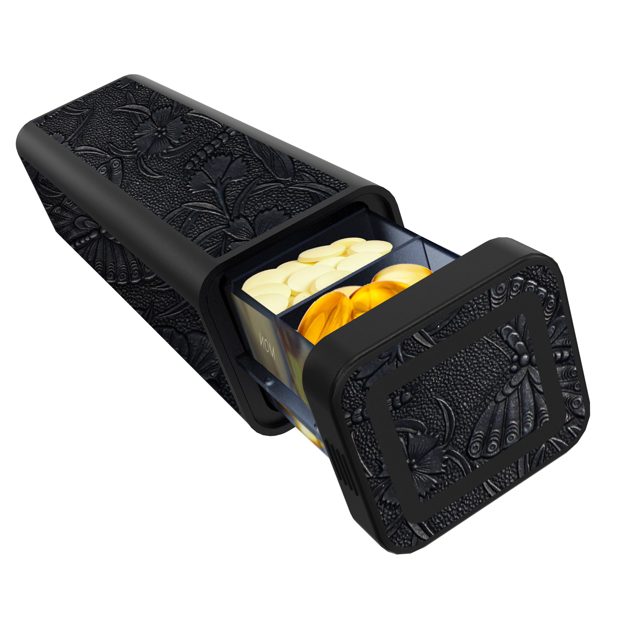 7 Day 1 Time Pill Organizer (Black)