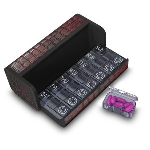 7 Day 2 Time Weekly Pill Organizer( Pink )