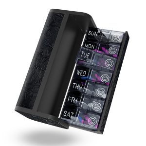 7 Day 2 Time Weekly Pill Organizer(Black)