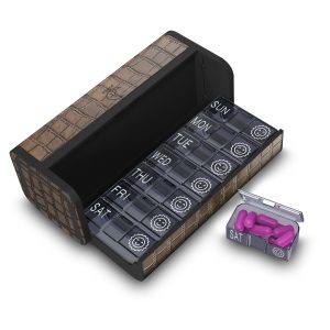 7 Day 2 Time Weekly Pill Organizer(Brown )