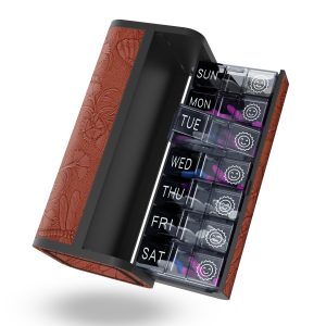 7 Day 2 Time Weekly Pill Organizer( Brown )