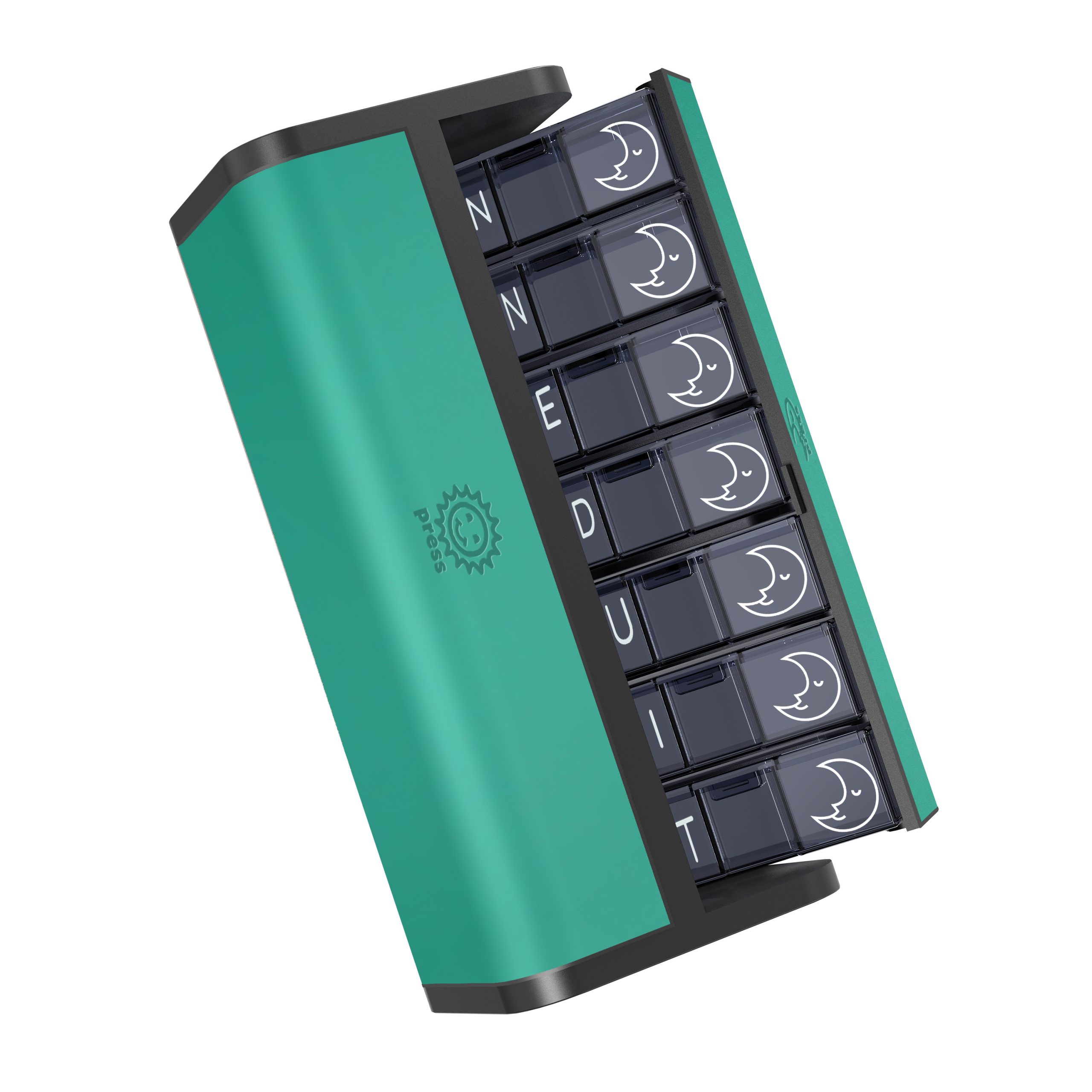 7 Day 2 Time Weekly Pill Organizer(Cyan)