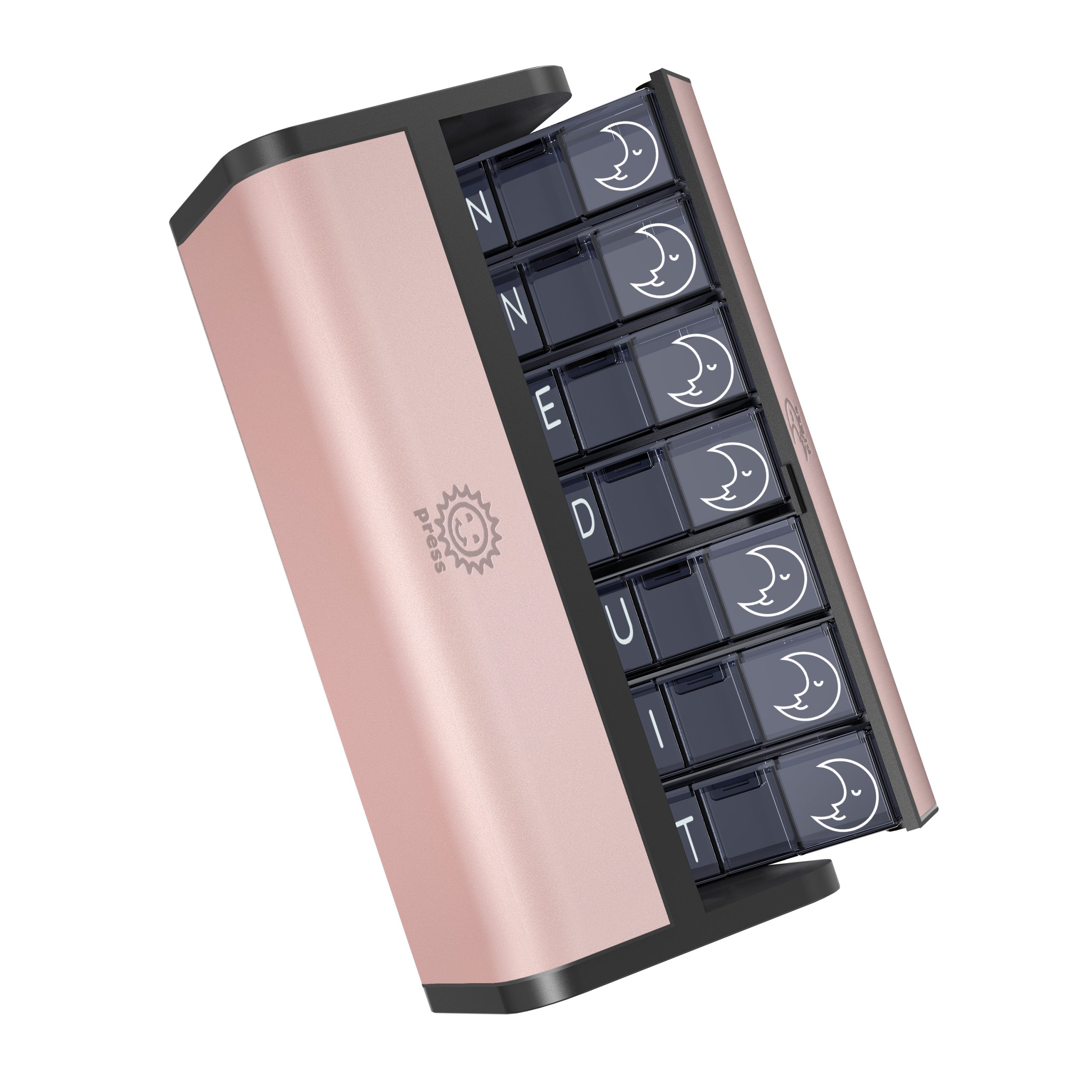 7 Day 2 Time Weekly Pill Organizer(Pink)