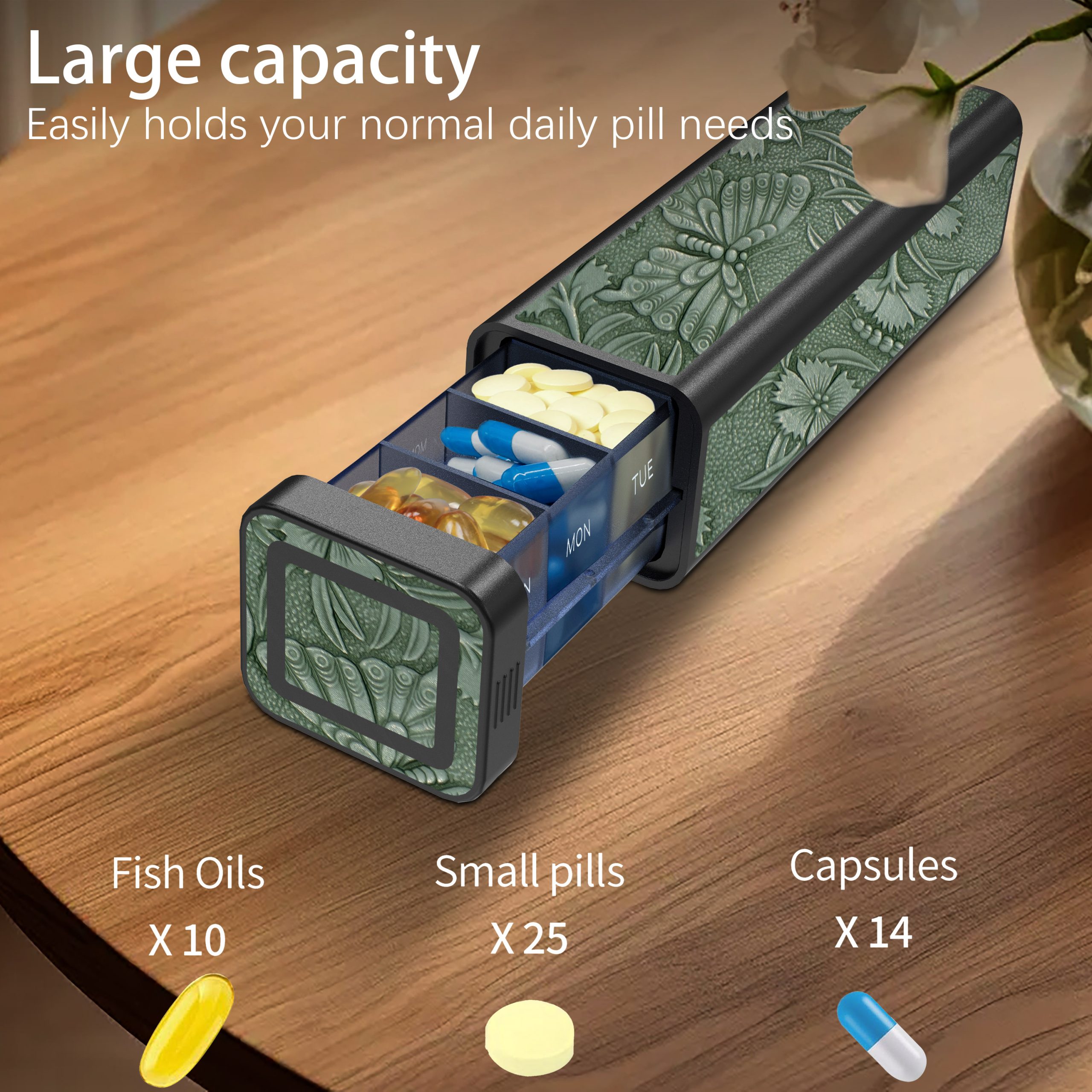 7 Day 1 Time Pill Organizer (Greener) - Image 2
