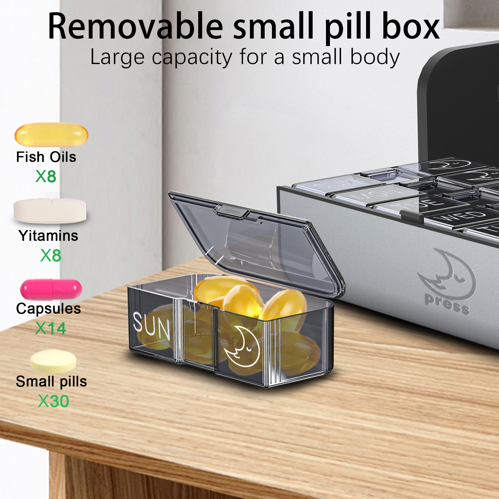 7 Day 2 Time Weekly Pill Organizer(Dilvery) - Image 5