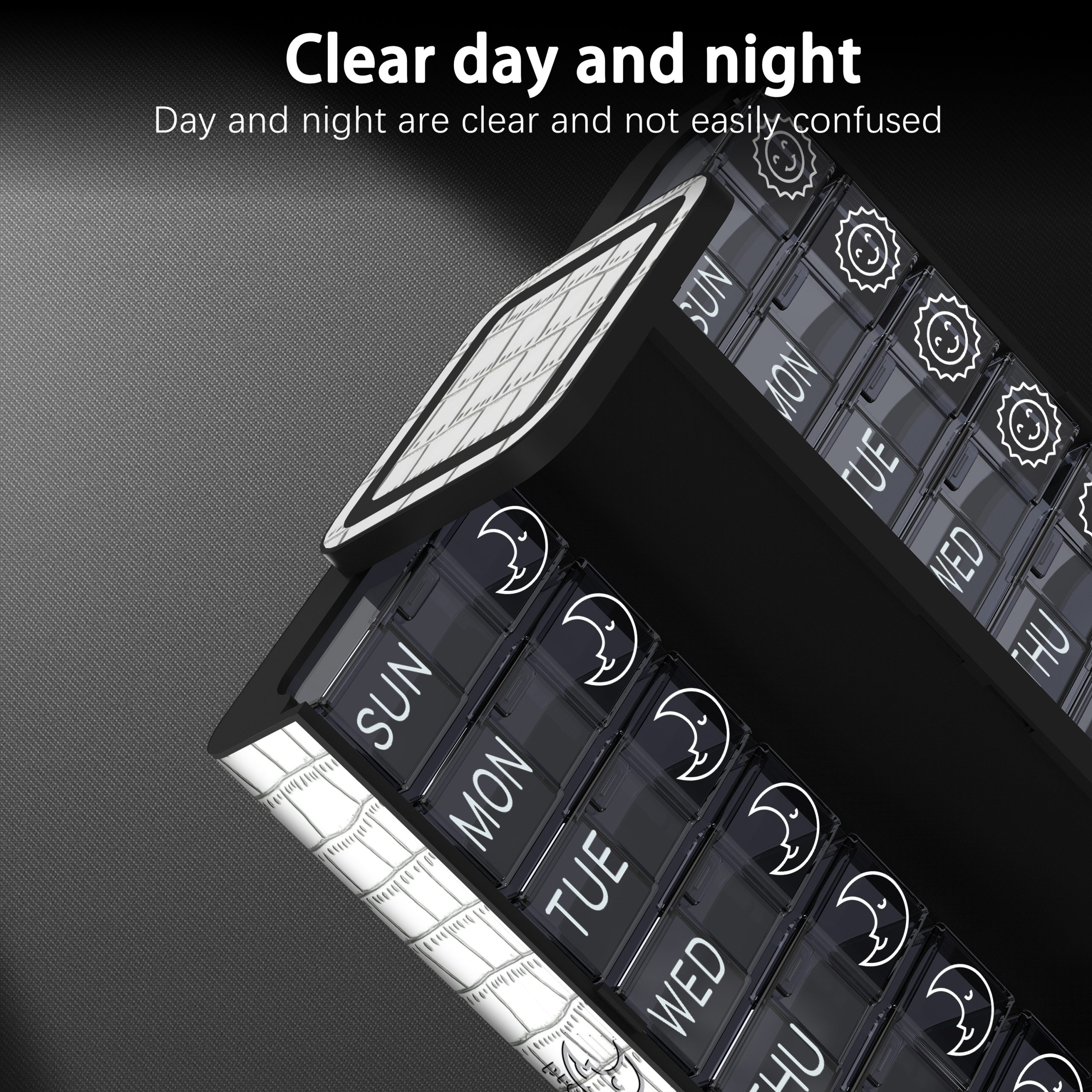 7 Day 2 Time Weekly Pill Organizer(Blue) - Image 5