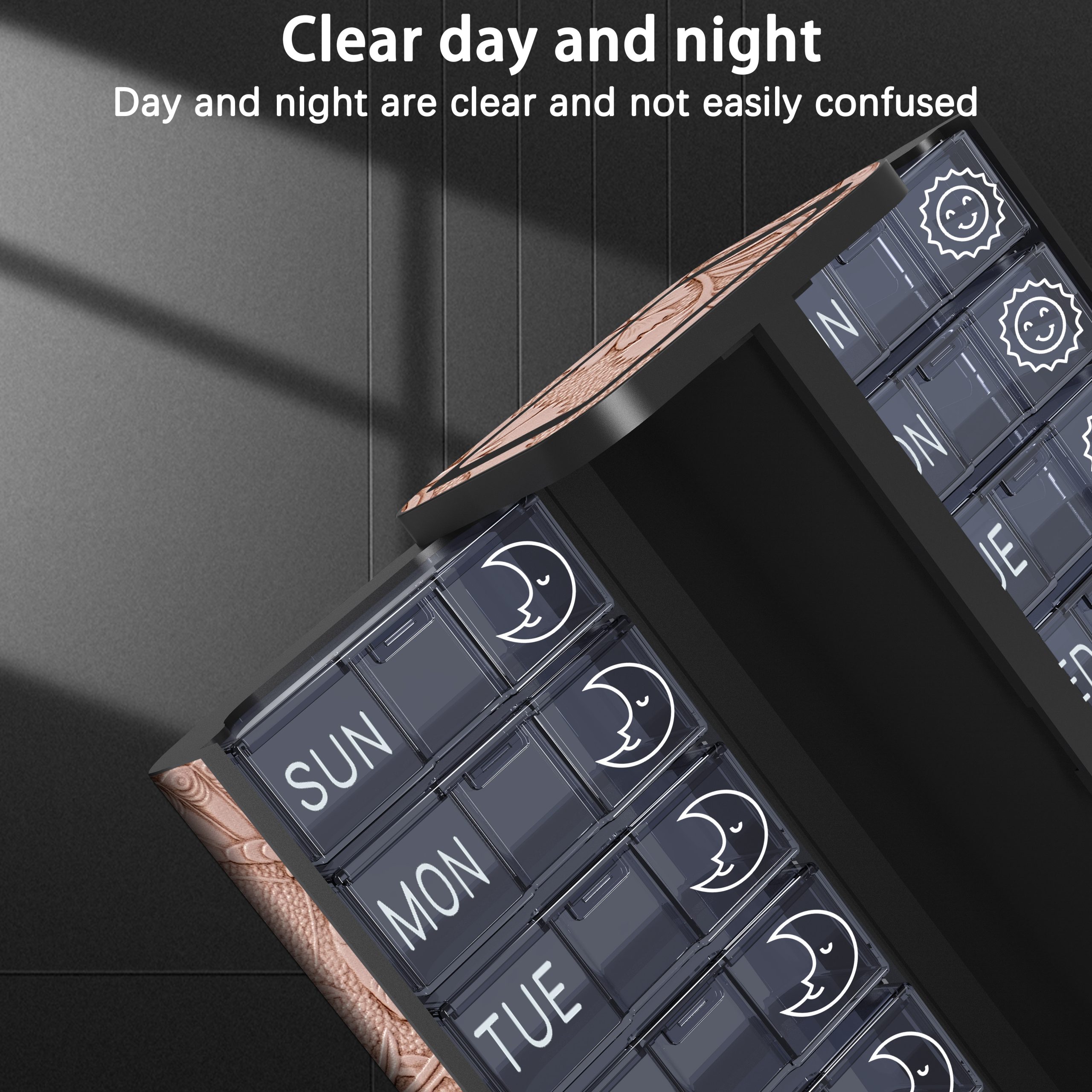 7 Day 2 Time Weekly Pill Organizer(Flesh Color) - Image 7