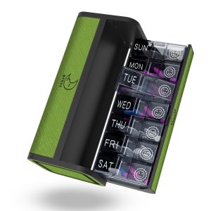 7 Day 2 Time Weekly Pill Organizer(Greener)