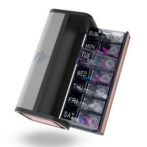 7 Day 2 Time Weekly Pill Organizer(Pink and Silver)